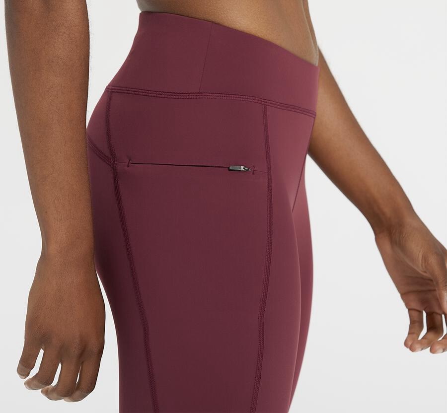 Hoka One One Pants Womens Brown - Performance Crop Tight - 23867PNFT